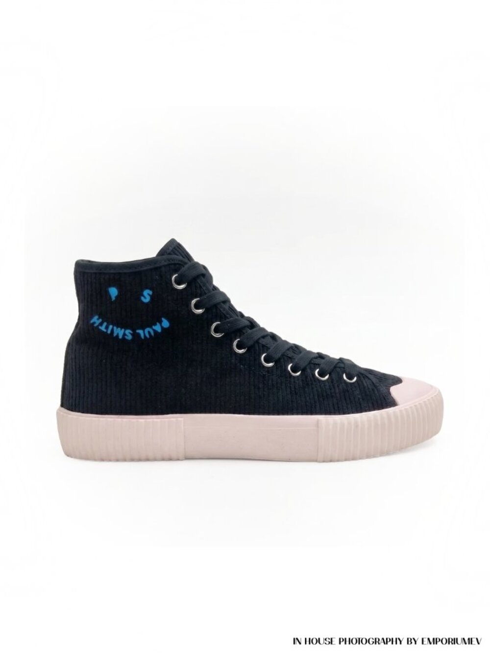 Paul Smith Kibby Black Cotton Corduroy High-top Sneakers (0198)